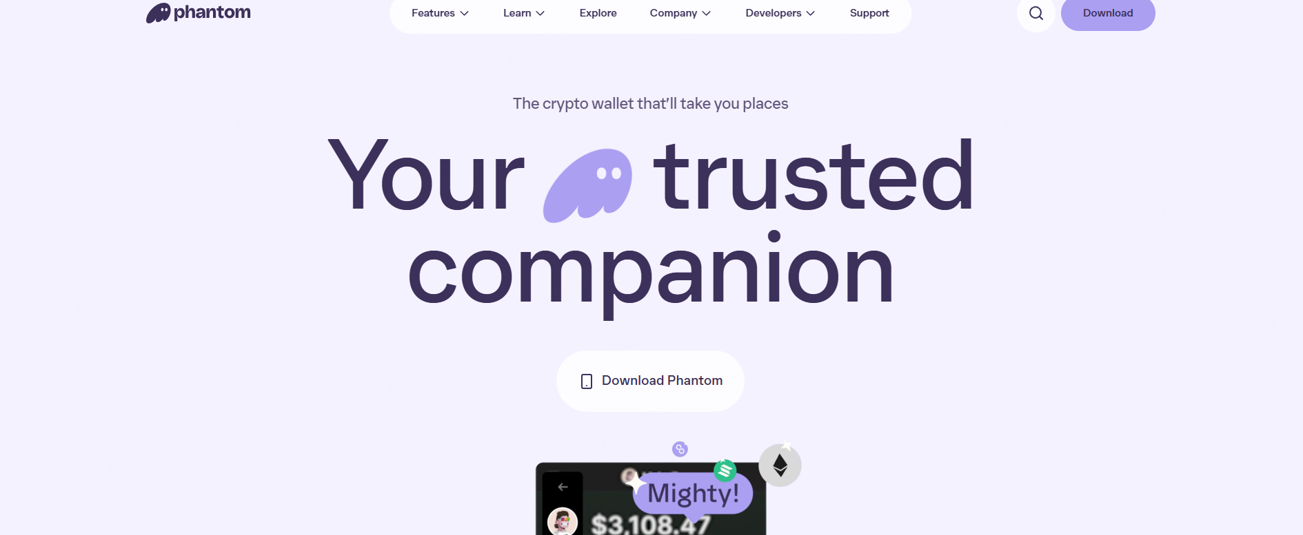 Phantom wallet interface, source: Phantom
